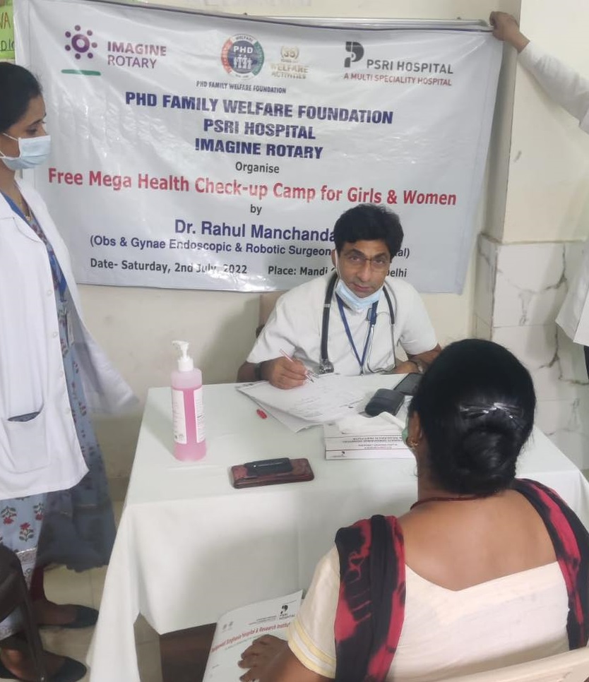 Health Camp at Mandi Gaon Center , Chattarpur